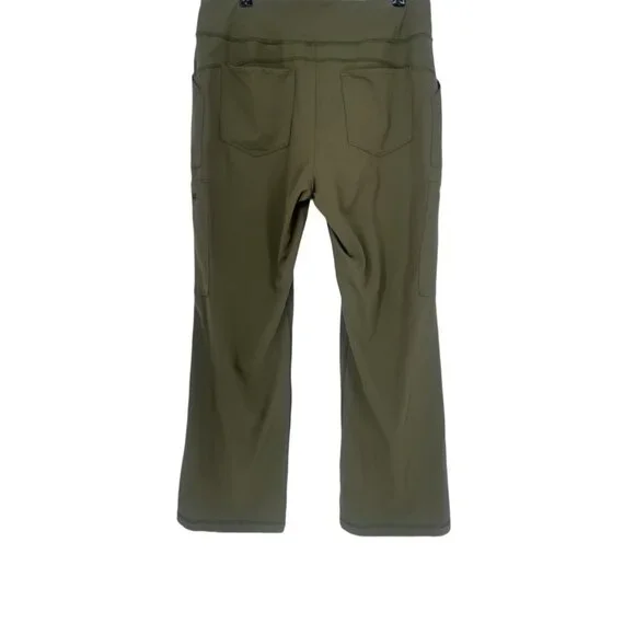 Duluth Trading Co Women's Cargo Bootcut Pants Olive Green Size L Short - Picture 2 of 6